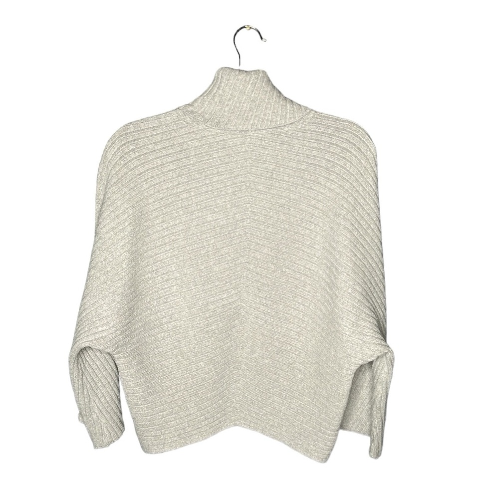 Anthropology MOTH Grey ribbed turtleneck sweater size small - Picture 2 of 11